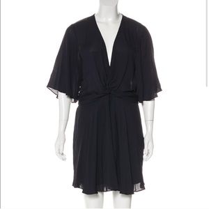 Silk flowy A.L.C midi navy blue dress